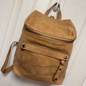 Frye Backpack Purse Tan Like New Condition